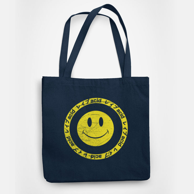 Acid Deep Blue Tote Bag