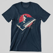 DX7 Synthesizer Space Cat T-Shirt