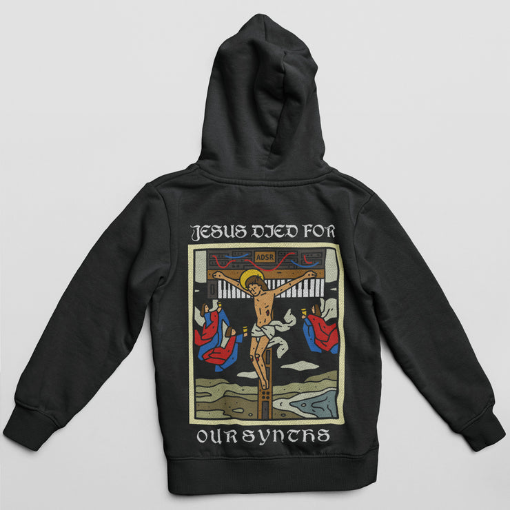 Jesus Died For Our Synths Unisex Hoodie
