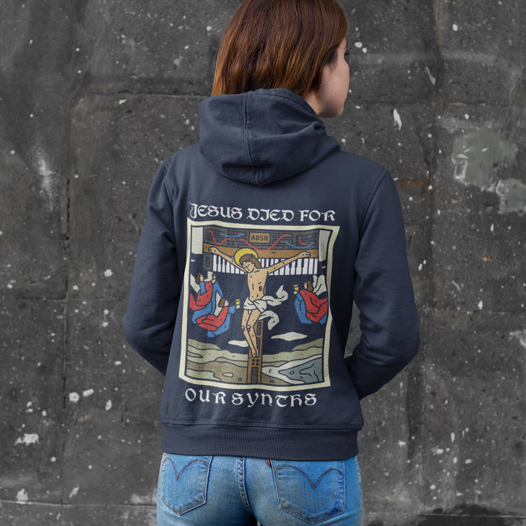 Jesus Died For Our Synths Unisex Hoodie