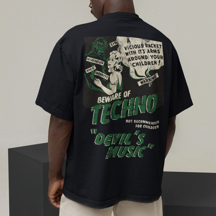 Beware Of Techno Oversized T-Shirt