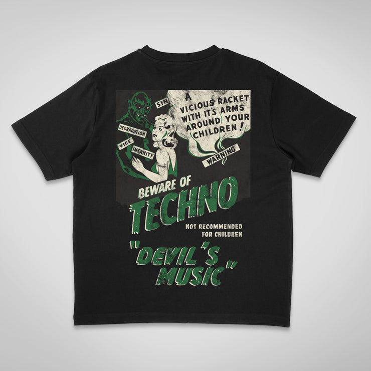 Beware Of Techno Oversized T-Shirt