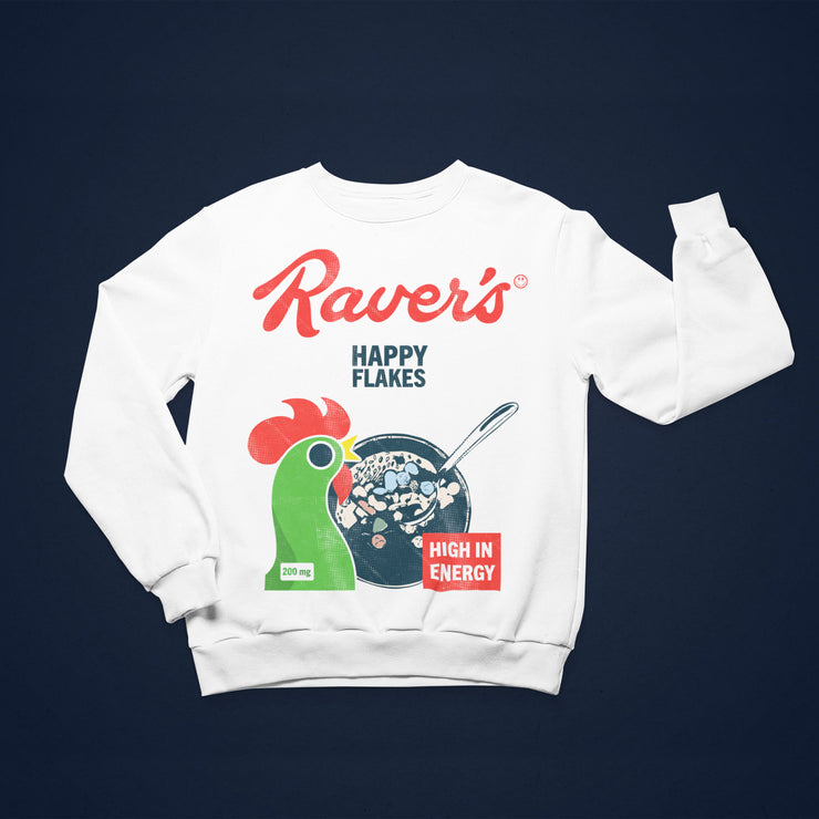 Ravers Happy Flakes Crewneck