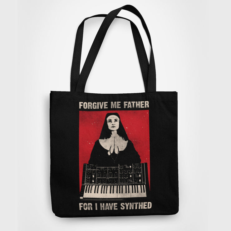 Forgive Me Father For I Have Synthed Tote Bag